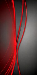 Poster - a striking abstract composition of red and black lines, creating a dynamic and visually captivating effect