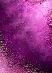 Poster - a purple gradient background with a scattered pattern of small white and pink dots, creating a sense of depth and texture
