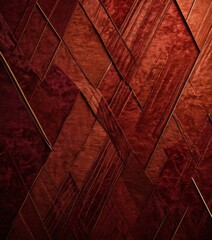 Aufkleber - a close-up view textured surface composed of overlapping wooden panels in a diagonal pattern, with a reddish-brown hue