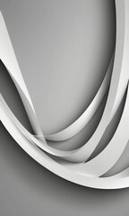 Aufkleber - a minimalist design with a gradient of gray and white, where curved lines intersect and overlap, creating a sense of movement and dynamism
