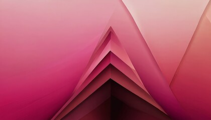 Poster - a geometric abstract composition with a gradient of pink and red colors, creating a visually striking and dynamic pattern