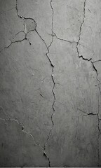 Poster - A close-up cracked concrete wall, with visible cracks and a rough, uneven texture