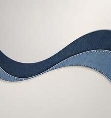 Poster - a wavy pattern of blue denim fabric, with a subtle metallic sheen, is displayed against a light back
