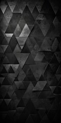 Poster - a dark, abstract pattern composed of numerous black triangles arranged in a grid-like fashion, creating a visually striking and geometric design