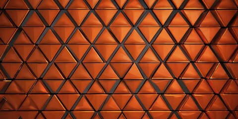 Poster - a repeating pattern of orange triangles arranged in a diagonal grid, creating a visually striking and geometric design