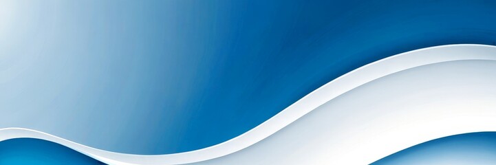 Poster - a gradient background with blue and white waves, creating a serene and calming atmosphere.