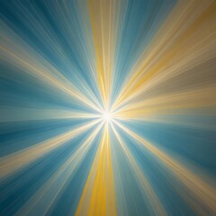 Aufkleber - a vibrant abstract background with a radiant sunburst pattern in shades of blue, yellow, and orange The sunburst radiates outwards from the center, creating a sense of depth