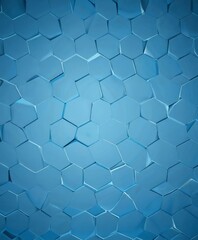 Fototapete - a repeating pattern of blue hexagonal shapes, creating a visually striking and geometric design.