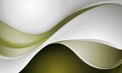 Poster - a minimalist abstract design with a gradient of green and white colors The design consists of curved lines and shapes, creating a sense of movement and fluidity The