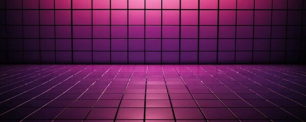 Fototapete - a grid of square tiles in a dark purple color, with a gradient effect transitioning from a lighter shade at the top to a darker one at the bottom