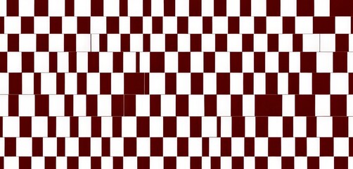 Leinwandbilder - a repeating pattern of red and white squares arranged in a grid-like fashion, creating a visually striking optical illusion