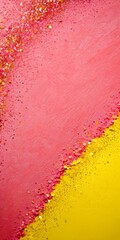 Fototapete - a pink and yellow abstract background with scattered gold glitter and confetti, creating a vibrant and dynamic visual effect