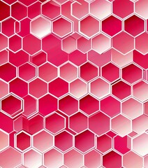 Aufkleber - a repeating pattern of pink and white hexagonal shapes, creating a visually striking and geometric design.