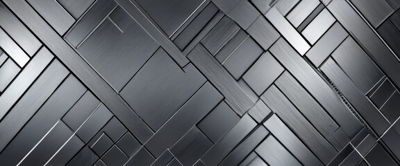 Aufkleber - a close-up view metallic surface composed of numerous rectangular panels arranged in a complex geometric pattern The panels vary in size and color, creating a