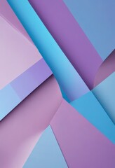 Aufkleber - a vibrant abstract composition of overlapping geometric shapes in various shades of blue, purple, and pink, creating a dynamic and visually striking pattern