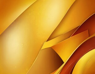 Poster - a vibrant abstract composition of overlapping curved lines in shades of yellow and orange, creating a dynamic and visually striking pattern