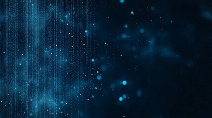 Blue Binary Data Software Programming Code Background. Random Parts of Program Code. Digital Data Technology Concept.