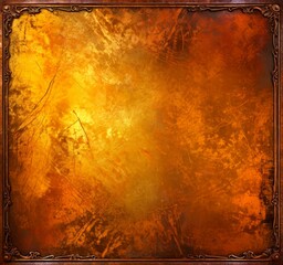 Aufkleber - a textured, vintage-style background with a warm, golden hue The background is framed by a decorative border with a repeating pattern of lines and curves, adding an