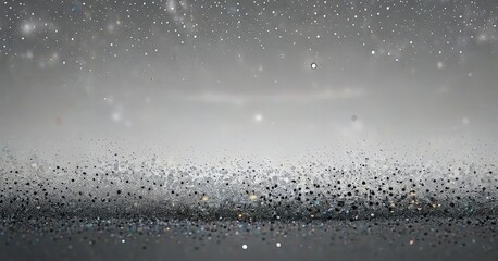 Poster - a serene, starry night sky with a multitude of small, glittering particles scattered across the frame, creating a sense of depth and movement.