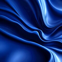 Aufkleber - a close-up view flowing, wavy fabric with a deep blue color, creating a sense of movement and elegance