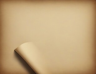 Leinwandbilder - An image of a piece of paper with a curled edge, set against a beige background.