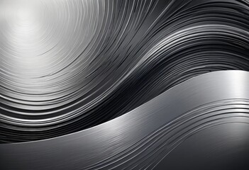 Poster - a repeating pattern of curved lines in shades of gray and black, creating a sense of movement and rhythm.
