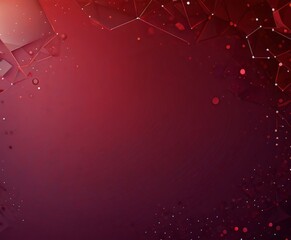 Poster - a dark red background with a geometric pattern of intersecting lines and shapes, creating a sense of depth and complexity