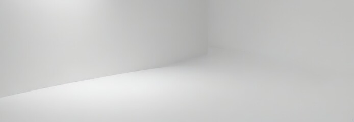 Aufkleber - a white room with a curved wall and a white floor, creating a minimalist and clean aesthetic