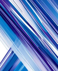 Poster - a diagonal pattern of intersecting lines in various shades of blue, white, and purple, creating a visually striking and abstract design
