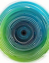 Fototapete - a circular pattern with concentric circles of varying sizes and colors, creating a visually striking and abstract design