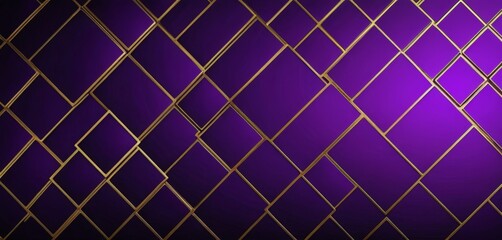 Aufkleber - a repeating pattern of diamond-shaped tiles in shades of purple and gold, arranged diagonally across the frame