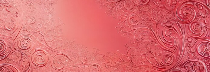 Aufkleber - a pinkish-red abstract pattern with a central white space, resembling a tree or a floral design The pattern is composed of numerous small circles and swirls, creating a sense