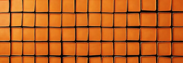 Poster - a grid of orange tiles arranged in a repeating pattern, creating a visually striking and geometric composition
