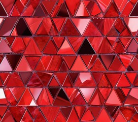 Aufkleber - a repeating pattern of red triangles arranged in a grid-like fashion, creating a visually striking and vibrant composition