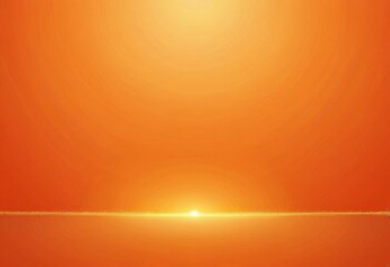 Leinwandbilder - a gradient background transitioning from a deep orange at the top to a lighter orange at the bottom, with a bright sun shining in the center