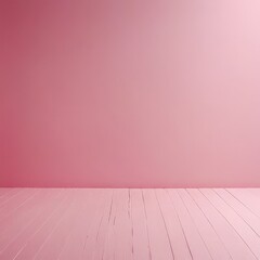 Leinwandbilder - A pink wall and a wooden floor with a slight texture are shown in the image.