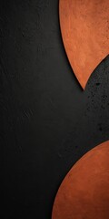 Poster - Abstract composition featuring two overlapping circles, one orange and one black, against a dark background