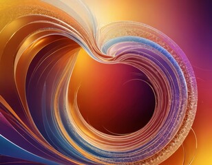 Fototapete - a vibrant abstract design with swirling, multicolored lines and curves, creating a dynamic and visually striking composition