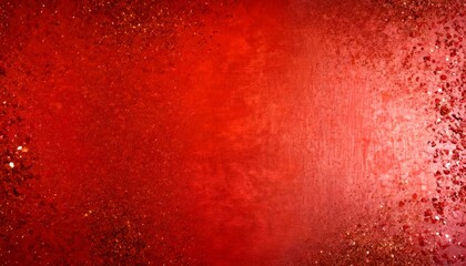 Poster - a vibrant red background with a gradient effect, speckled with small white dots and glitter, creating a textured and dynamic visual effect.