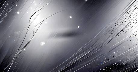 Poster - a black and white abstract composition featuring a gradient background transitioning from a lighter shade at the top to a darker one at the bottom The central