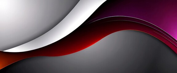 Poster - a striking abstract composition of curved lines in varying shades of red, white, and gray, creating a dynamic and visually captivating pattern
