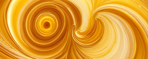 Fototapete - a swirling pattern of golden and yellow hues, creating a mesmerizing and dynamic visual effect