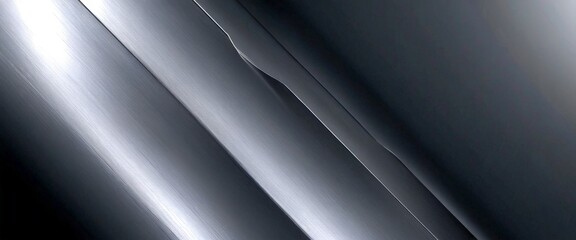 Fototapete - a close-up view metallic surface with a diagonal line running through it, creating a sense of movement and direction