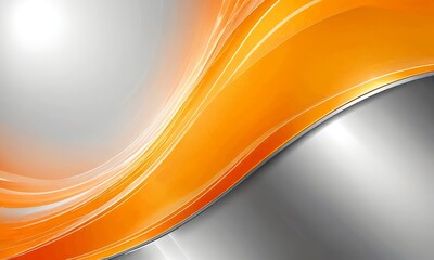 Poster - a vibrant abstract composition with a gradient of orange and gray, creating a dynamic and visually striking effect