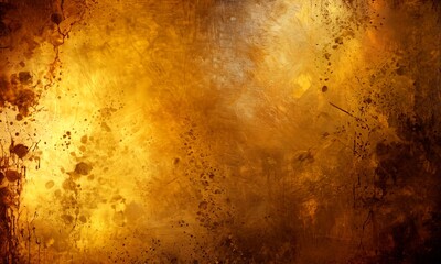Poster - a textured, grunge-like background with a warm, golden hue The predominant colors are brown, orange, and yellow, creating a sense of depth and texture The does not