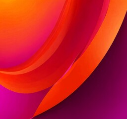 Aufkleber - a vibrant abstract composition of overlapping curved lines in shades of orange and purple, creating a dynamic and visually striking pattern