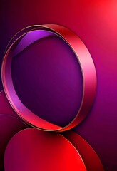 Aufkleber - a circular design with a gradient of red and purple colors, creating a visually striking abstract composition