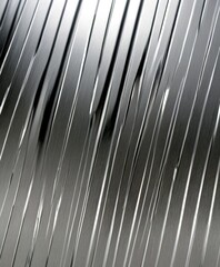Poster - a close-up view metallic surface with a repeating pattern of diagonal lines, creating a sense of movement and texture