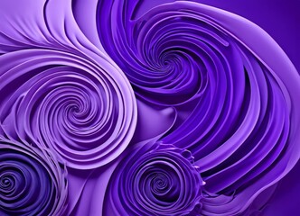 Aufkleber - a close-up view spiral pattern in shades of purple, with the spirals appearing to be made of fabric or a similar material