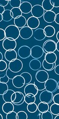Aufkleber - a repeating pattern of white circles against a blue background, creating a visually striking and minimalist design